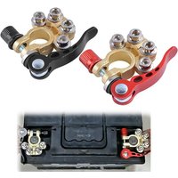 Auto Car Quick Release Battery Terminals - 12V 24V Aluminium Alloy Top Post Copper Clamp for Auto Wire Cable Connection