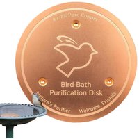 Bird Bath Copper Disk Bird Bath Purification Tray Metal Cleaner Disks Feeder Accessories Garden Helpful Design for Water Bowl