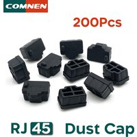COMNEN 1-200pcs RJ45 Dust Cap Rj45 Connector Dust Cover Plug Protector Plug Hub Port For Laptop/ Computer/ Router RJ45 Connector