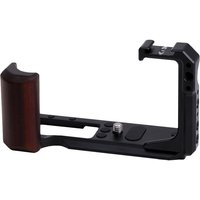Camera Cage for G100 G100D Aluminum Alloy Protective Frame with Wooden Handle Cold Shoe Mount Vlog Video Shooting Accessory