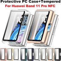 PC Case+Tempered For Huawei Band 11 Pro NFC Shockproof Bumper Shell Cover For Huawei Band 11 Pro Smartwatch Accessories