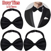 Bow Ties For Men Butterfly Party Wedding Bow Tie Black Bowknot Bowtie Adjustable Classic Tie Bowtie Wedding Bowtie 1-3pcs