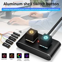 2 Meters External Switch Power Button Motherboard Power Switch Extension Cable On/Off for PC Computer Desktop Home Office