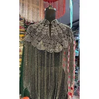 Indian Heavy Industry Beaded Shawl Long Tassel Cheongsam Cloud Shoulder Handmade Beaded Fashion Show Studio Ancient Style Shawl