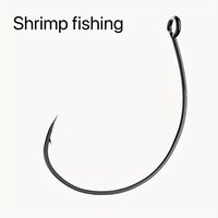 50pcs Imported Fine Wire Fishing Hooks with Hole for Shrimp River Shrimp Green Shrimp Lobster Hooks with Barbs for Specialty