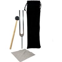 Miwayer 256Hz Tuning Fork Aluminum w/Base Sound Healing Therapy Professional Percussion Instruments w/Bag Mallet&Cleaning Cloth