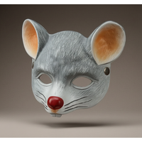 Rat Mask Lifelike Half Face Unisex Halloween Cosplay Party Animal Costume Prop Role Play Accessory