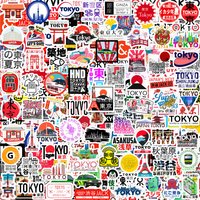 110Pcs Tokyo Travel Mini Stickers DIY Decor For Journal Phone Laptop Ornament LanLanStickersWorld Store