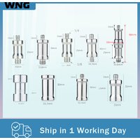1/4" to 3/8" Female Screw Convert Adapter Spigot Stud Male Adapter Metal Screw for Flash Light Tripod Photo Studio Accessory