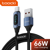 Toocki 6A USB A to Type C Cable for Xiaomi POCO LED Display PD Fast Charging Charger USB C Cable for iPhone 16 15 Macbook iPad