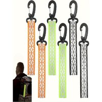 AliExpress NONE 2pcs Safety Reflector Pendant Clothing Safety Reflective Keychain Pendant Lightweight Portable Outdoor Tool Running Cycling