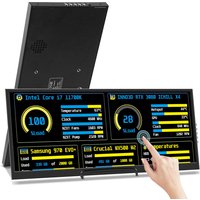 12.3 Inch TouchScreen Monitor with HDMI&USB-C,1920x720 IPS Display LCD Bar Computer Temp Display Widescreen Secondary Extension