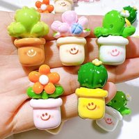 5/10pcs Resin Cartoon Fridge Magnets Flowers Refrigerator Magnetic 3D Sticker Message DIY Whiteboard Sticker For Home Decor