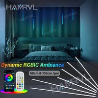 Magic Dream Color LED Lights RGB+IC Smart Recessed Lighting Kit Wood Wall Panel Lights for Acoustic Panels, Music Sync, Chasing