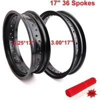 Motorcycle parts 3.00x17 Inch 4.25x17 Inch 36 Spokes Holes Aluminum Alloy Motorcycle 3.00*17" 4.25*17" Front/rear Wheel Rims