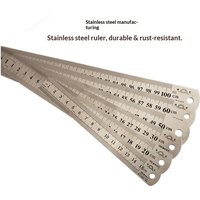 50cm Stainless Steel Metal Straight Ruler Precision Double Sided Precision Measuring Tool Scale Metric Ruler Accessories