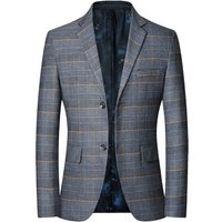 New Spring Men Formal Wear Plaid Blazers Jackets Man Business Casual Suits Coats Quality Male Slim Fit Blazers Jackets Coats 4XL