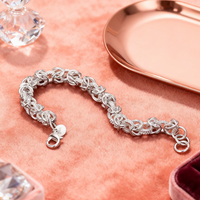 Noble Brands 925 Sterling Silver trend 8MM Circle chains bracelets for men fashion jewelry wedding Engagement party gifts