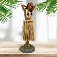 Hawaiian Dancing Girl Doll For Car Dashboard Small Dancer Doll Decor Dancing Dynamic Swing For Auto Interior deco Accessories