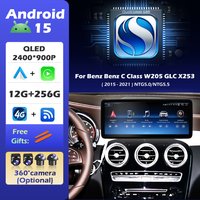 Android 16 Car Multimedia Player For Mercedes Benz C Class W205 GLC X253 2015 - 2021 Wireless CarPlay Navigation GPS 4G WIFI BT
