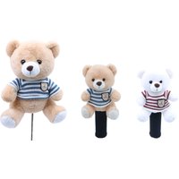 Cute Bear Golf Headcover for Driver Fairway Hybrid Universal Protective Sleeve Cute Guard Anti Scratch Golf Club Head Cover Gift