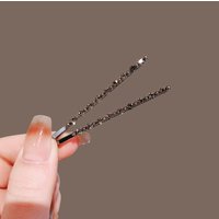 2pcs Luxurious Exquisite and High-end Rhinestone Clip Side Clip Bun Head Braided Hair Fashionable Matching with Hair Accessories