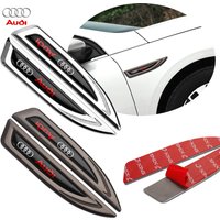 3D Metal Car Side Fender Emblem Stickers Auto Decoration Badge For AUDI Sline Quattro RS A1 A2 A3 A4 A5 A7 A8 Q1 Q2 Q3 Q4 Q7 Q8