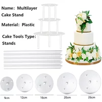 4-12inch Multi-layer Cake Support Frame Practical Cake Stands Round Dessert Support Spacer Piling Bracket Kitchen DIY Cake Tool