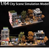 Diorama 1/64 City Scene Simulation Model Unpainted Material Package DIY Parking Lot Scene Display Model