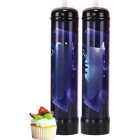 Whipped Cream Charger 640g 1L, Whip Cream Charger Cylinder Tank Food Grade for Whipped Cream Dispenser… (2, 1.0L 640g)