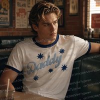 Off Campus Dean Di Laurentis Daddy Ringer Tee Hockey Romance Shirt BookTok Reader Gift Summer Streetwear Y2k Unisex Beach Tshirt