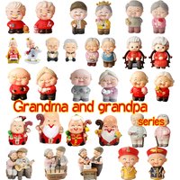 Longevity Grandma Grandpa Cake Topper for Old People Birthday Party Decoration Chinese Blessing Baking Supplies Dessert Gifts