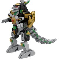 Gobricks MOC Dragonzord Building Blocks Model Mightys Morphined Dionosaur Team Figure Megazord Action Robot Bricks Toys Kid Gift