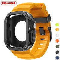 Silicone Strap+TPU PC Case For Apple Watch Ultra 3 2 1 49mm for iWatch Series 11 10 46mm band for Iwatch 9 8 7 6 5 4 45mm 44mm