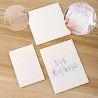2 Packs 100 Sheet Sticky Notes Transparent Book Annotation Paper Memo Sticker Message Bookmark Stationery Office School Supplies