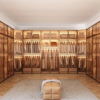 Light luxury glass door wardrobe home bedroom double cloakroom combination large wardrobes clothes closet cabinet furniture