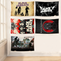 B-Black S-Sabbath Rock Band flag Art Sci Fi Room Home Decor Wall Mount Home Decor Banner