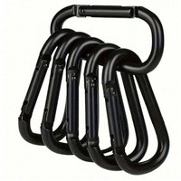 Vielseitige 6-teilige Schwarze Haken-Wanderschnalle Vom Typ D für Den Außenbereich: Langlebig image 4