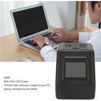 Film Slide Scanner Convert 135 126 110 Films Slides to Negatives Color Black White JPG Photos 22MP with 2.0in LCD Screen