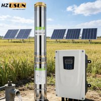Hybrid Solar Submersible Borehole Pump Kit Price 2HP DC Brushless Motor Solar Operated Agriculture Water Pump with Controller