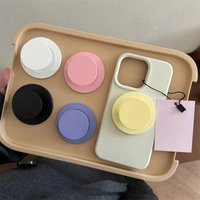 Korean Color Round Holder For Magsafe Magnetic Phone Griptok Grip Tok Stand For iPhone 15 Wireless Charging Case Finger Holder