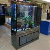 Water Change Free Goldfish Aquarium, Large Living Room Divider Tank with Super Clear Glass and Advanced Bottom Filter JT40