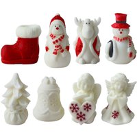DIY Christmas Series Snowman Snow Boots Silicone Mold Handmade Aroma Candle Mould Christmas Elk Bells Candles Making Supplies