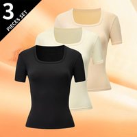 3/1 piece summer fashion simple women's short sleeved comfortable plus size casual sports base shirt youth versatile T-shirt