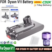 NEUER 25,2V 6000mAh Akku für Dyson V11 SV14 SV17 Serie Staubsaugerwerkzeuge Fluffy 970145-02 Ersatzakku Schnallenverschluss-Version
