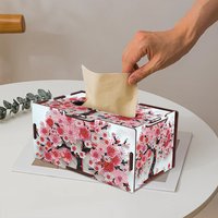 Diamond Art Painting Tissue Box Kits,Cherry tree DIY Special Shape Diamond Art Partial Handmade Gift Room Table home Decoration