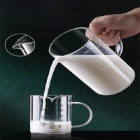 1pack 250/350/500/1000ml Glass Measuring Cup With Handle High Borosilicate Glass Milk Coffe Measuring Mug Heat-resistant Cup