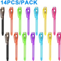 14pcs Invisible Ink Pen Spy Pen with UV Light Magic Marker for Secret Message Treasure Box Prizes Kids Party Favors Toys Gift