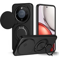 Sliding Camera Lens Protection Case For Honor X9a X9b X9c X9d Magic 5 6 7 8 Lite X50 X60 Pro X70 5G Metal Ring Stand Phone Cover