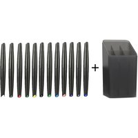 DSPIAE 12 Colors MK Brush Pen Environment-friendly Water-based Soft Head Marker Base Color 12pcs